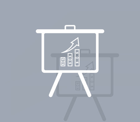 Infographics on the stand, vector illustration.のイラスト素材