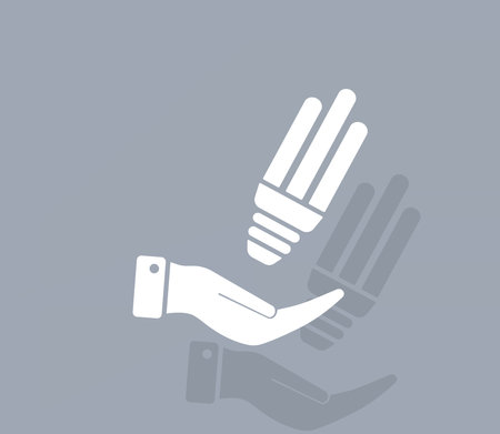 Light bulb energy-saving, vector icon.のイラスト素材