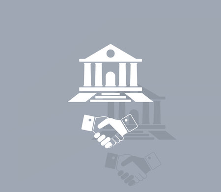 Banking agreement vector iconのイラスト素材