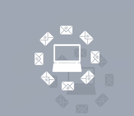 mail computer, vector illustrationのイラスト素材