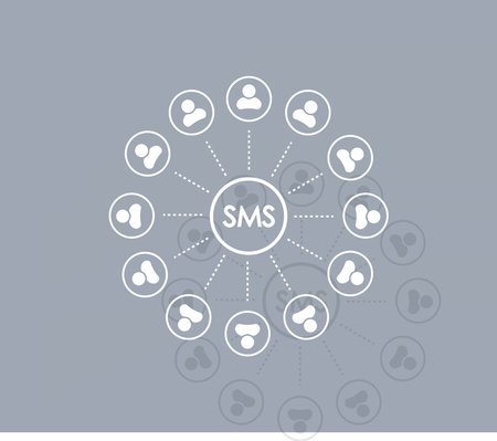 Abstract network with circles.のイラスト素材