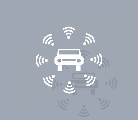 Wifi in car iconのイラスト素材