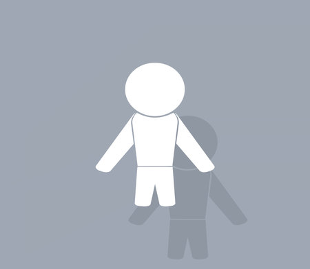 man icon - vector illustration with shadowのイラスト素材