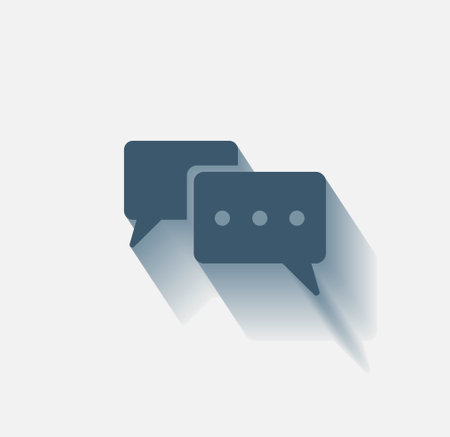 Chat Flat Icon with shadow. Vector EPS 10.のイラスト素材