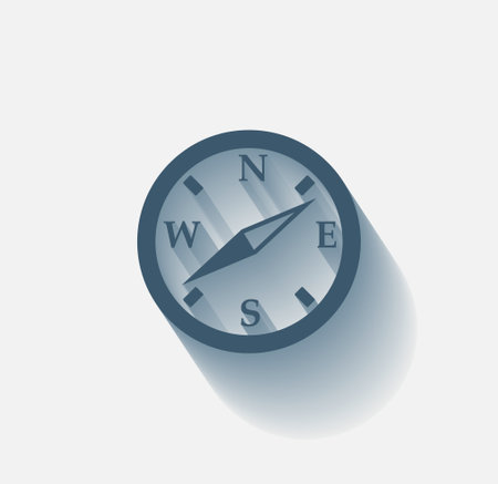 Compass flat icon. Vector illustration EPS.のイラスト素材