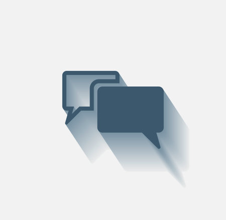 Chat Flat Icon with shadow. Vector EPS 10.のイラスト素材