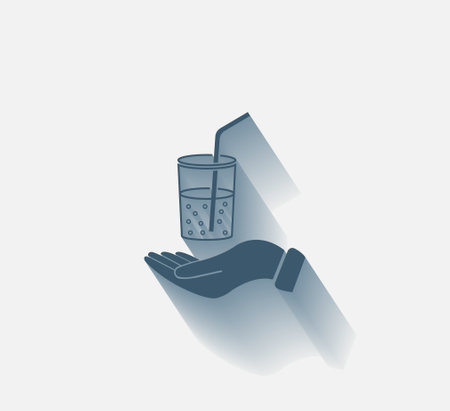 Drink sign. Save or protect symbol by hands.のイラスト素材