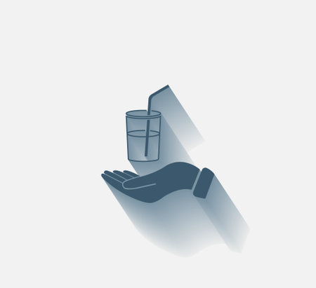 Drink sign. Save or protect symbol by hands.のイラスト素材