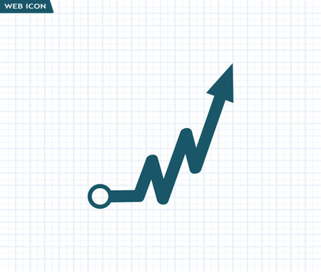 chart icon, vector illustration. Flat design styleのイラスト素材