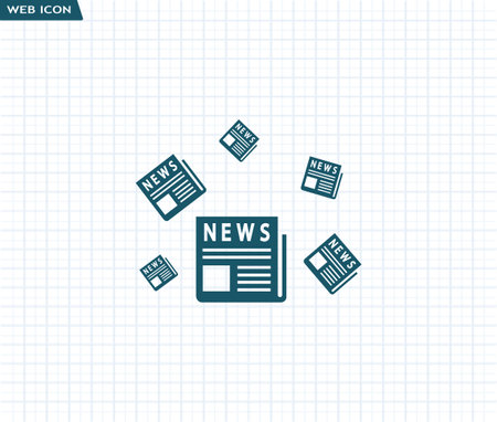 Flat icon of news. News vector icon.のイラスト素材