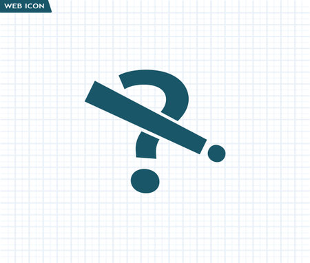 question and exclamation mark, vector illustration. Flat design styleのイラスト素材