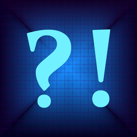 question and exclamation mark, vector illustration.のイラスト素材