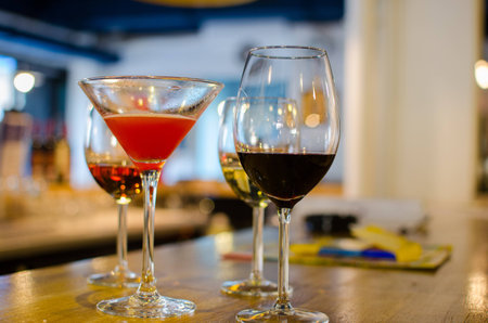 drinks in the restaurantの写真素材