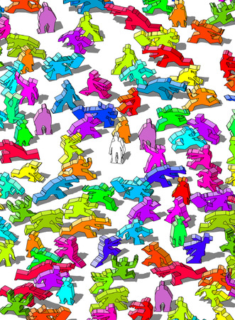 individuality in the nameless crowd?のイラスト素材
