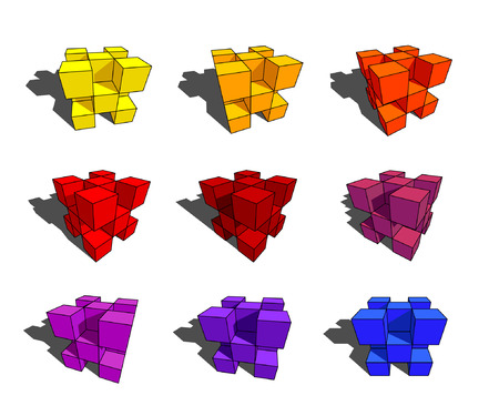 collection of abstract geometric design elements のイラスト素材