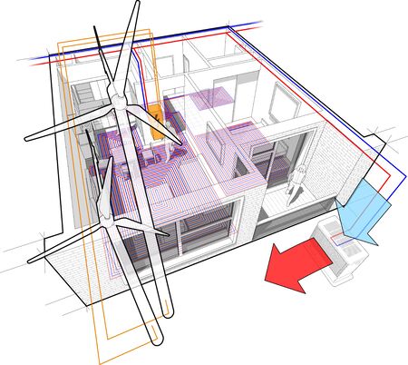 Perspective Cutaway Diagram Of A One Bedroom Apartment Completely