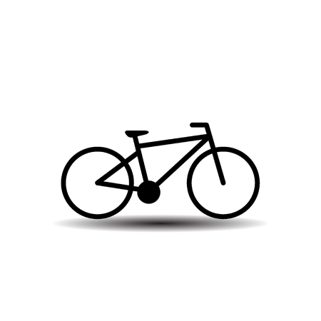 Bicycle icon isolated on white background, flat style.のイラスト素材