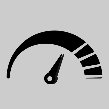 The tachometer, speedometer and indicator icon. Performance measurement symbol. Flat Vector illustration.のイラスト素材