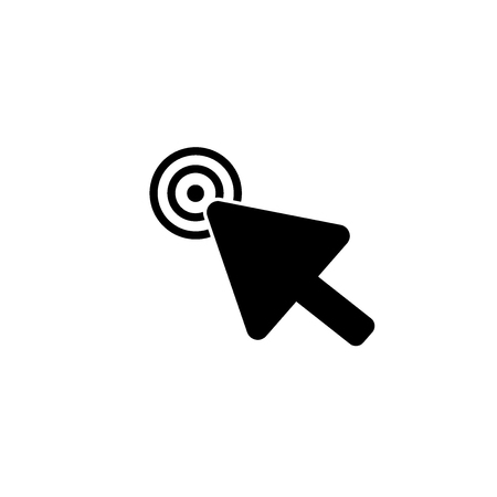 Computer mouse click cursor arrow icon. Vector illustration.のイラスト素材