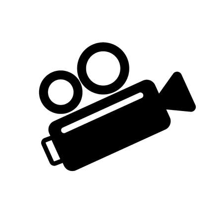 video camera icon, retro icon. vector illustration on white backgraundのイラスト素材