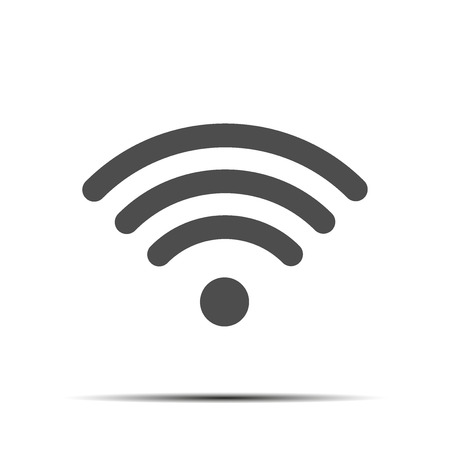 Wireless and wifi icon or sign for remote internet access. Podcast vector symbol.のイラスト素材
