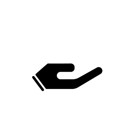 hand icon. simple icon on white backgroundのイラスト素材