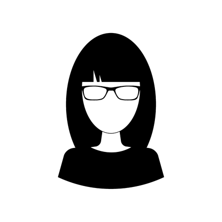 Business woman icon, avatar symbol.のイラスト素材