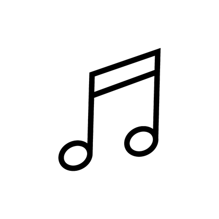 Music note icon in trendy flat style isolated on white backgroundのイラスト素材