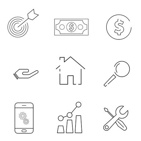 icon set web mobile. simple flat vector iconsのイラスト素材