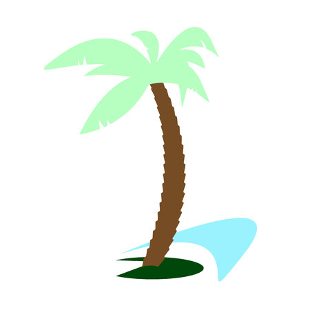 sipmle palm vector icon on white backgroundのイラスト素材