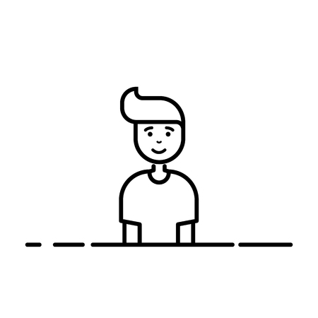 young fashion guy isolated on a white background. simple vector illustration eps10のイラスト素材