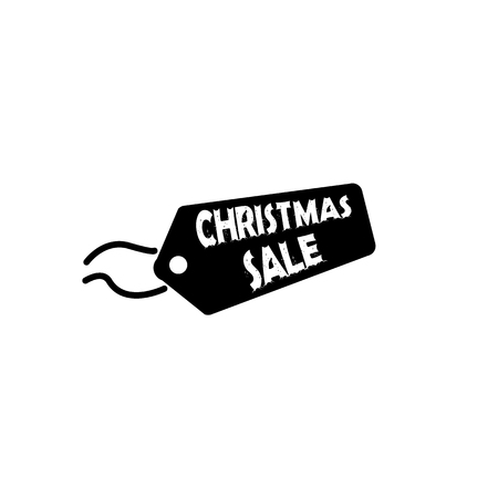 Tag or label with christmas sale icon, Vector discount symbol. eps10のイラスト素材