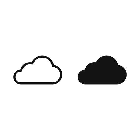 Cloud icon Flat. vector symbol on white background EPS10のイラスト素材