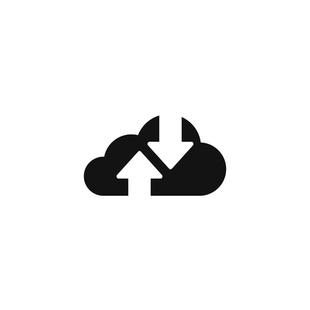 Cloud icon Flat. vector symbol on white background EPS10のイラスト素材