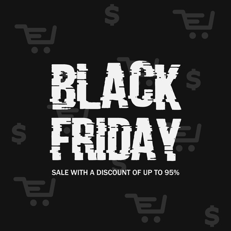 black friday on dark background. shop now. vectorのイラスト素材