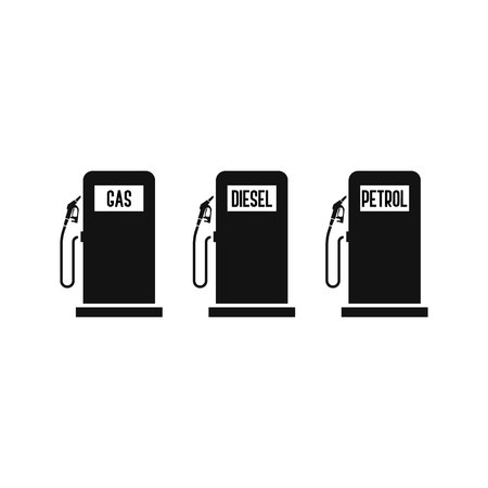 gas, diesel, petrol station icon vector symbolのイラスト素材