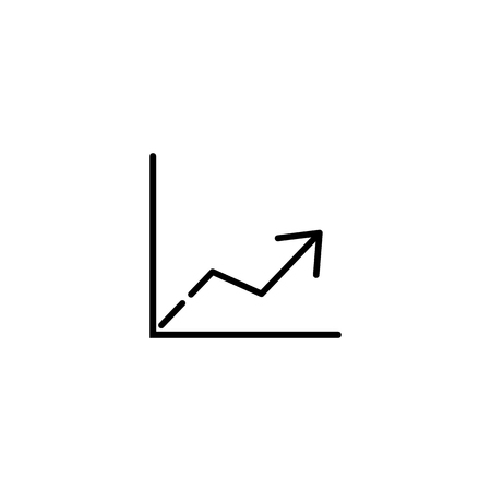 concept graph grows up. vector bussines symbolのイラスト素材