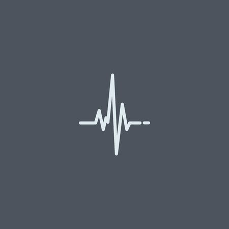 Heart beat, cardiogram. Pulse icon vector symbolのイラスト素材