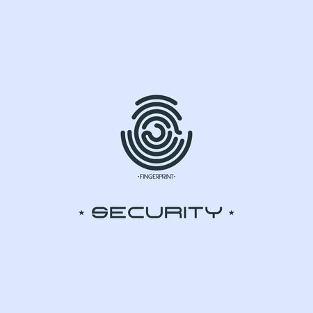 Fingerprint vector symbol. ID app icon.のイラスト素材