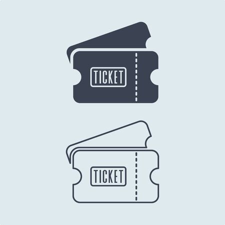 ticket icon. vector symbol in flat simple outline style EPS10のイラスト素材