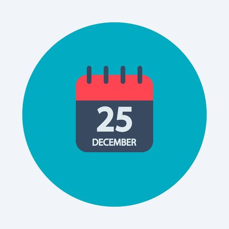 abstract calender 25 december icon vectorflat simple stele symbol EPS10のイラスト素材