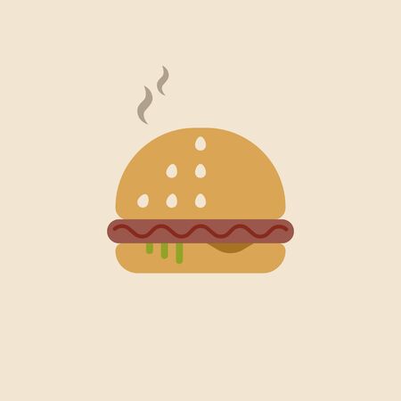 Hamburger icon. vector fast food symbol in flat style EPS10のイラスト素材