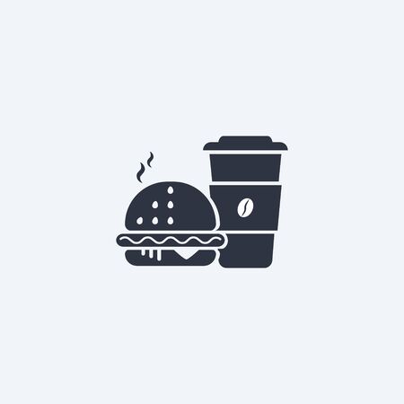 fast food icon. vector symbol in simple flat style EPS10のイラスト素材