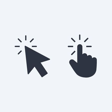 click icon. vector symbol in flat style EPS10