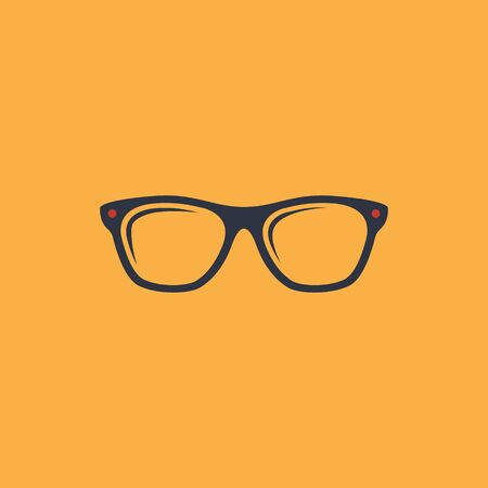 summer glasses icon. vector flat symbol on warm orange background EPS10のイラスト素材