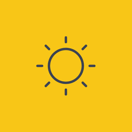 sun icon. vector sumbol concept summer in flat simple design styleon orange background EPS10のイラスト素材