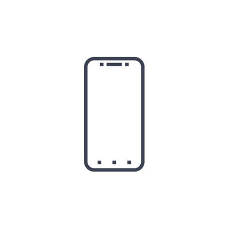 smartphone icon. vector illustration in flat simple style on white background EPS10のイラスト素材