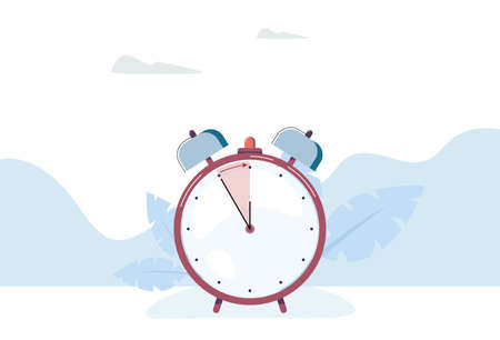 alarm clock concept. Vector illustration on modern styleのイラスト素材