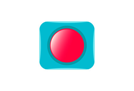 Red shiny button. Vector design for website. vector illustrationのイラスト素材