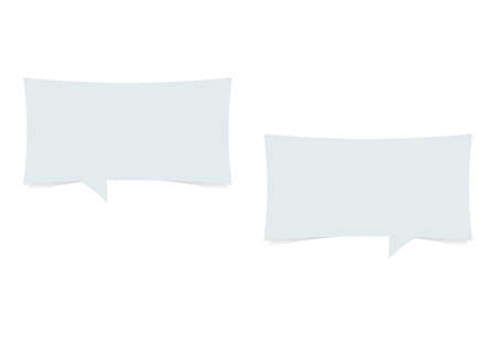 Blank gray speech bubble icon on white background. vector imageのイラスト素材